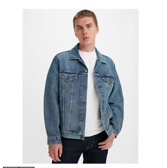Levi's 90s vintage style trucker distressed relaxed fit jacket - Picture 1 of 8